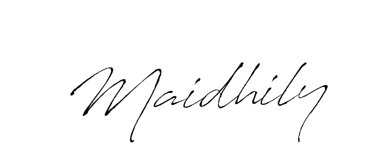 Design your own signature with our free online signature maker. With this signature software, you can create a handwritten (Antro_Vectra) signature for name Maidhily. Maidhily signature style 6 images and pictures png