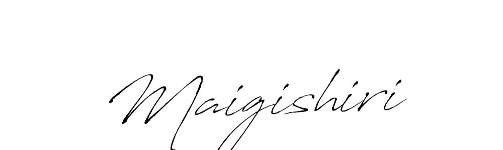 How to make Maigishiri name signature. Use Antro_Vectra style for creating short signs online. This is the latest handwritten sign. Maigishiri signature style 6 images and pictures png
