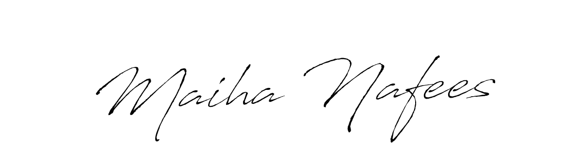 Make a beautiful signature design for name Maiha Nafees. With this signature (Antro_Vectra) style, you can create a handwritten signature for free. Maiha Nafees signature style 6 images and pictures png