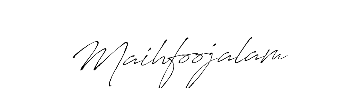 The best way (Antro_Vectra) to make a short signature is to pick only two or three words in your name. The name Maihfoojalam include a total of six letters. For converting this name. Maihfoojalam signature style 6 images and pictures png