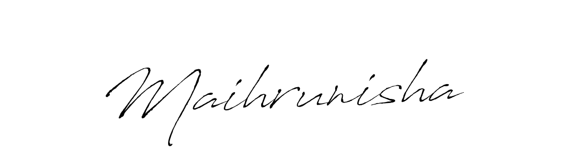 Similarly Antro_Vectra is the best handwritten signature design. Signature creator online .You can use it as an online autograph creator for name Maihrunisha. Maihrunisha signature style 6 images and pictures png