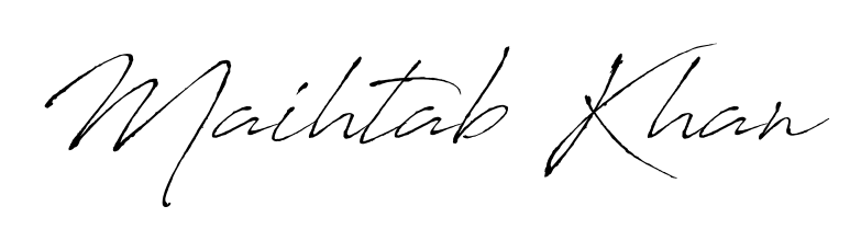 Check out images of Autograph of Maihtab Khan name. Actor Maihtab Khan Signature Style. Antro_Vectra is a professional sign style online. Maihtab Khan signature style 6 images and pictures png