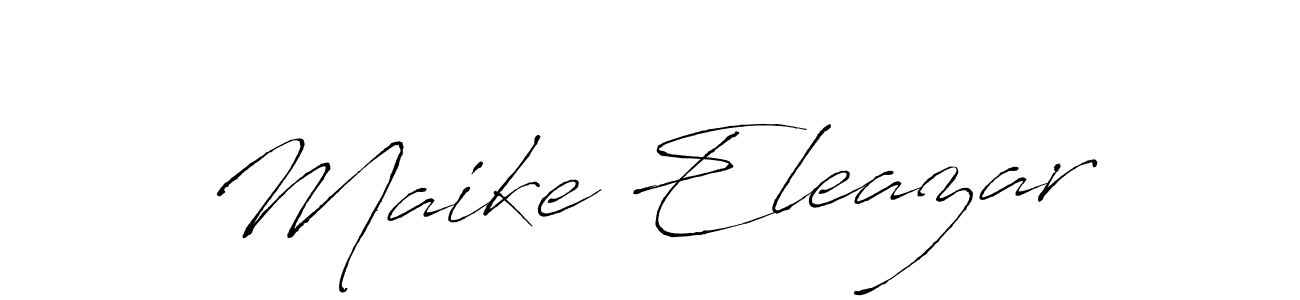 Create a beautiful signature design for name Maike Eleazar. With this signature (Antro_Vectra) fonts, you can make a handwritten signature for free. Maike Eleazar signature style 6 images and pictures png