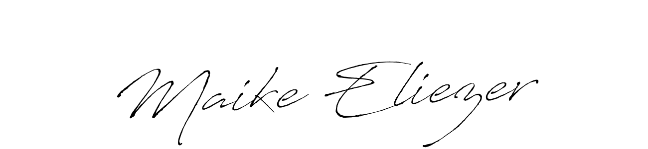 Antro_Vectra is a professional signature style that is perfect for those who want to add a touch of class to their signature. It is also a great choice for those who want to make their signature more unique. Get Maike Eliezer name to fancy signature for free. Maike Eliezer signature style 6 images and pictures png