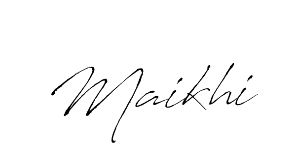 How to make Maikhi signature? Antro_Vectra is a professional autograph style. Create handwritten signature for Maikhi name. Maikhi signature style 6 images and pictures png