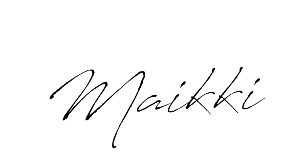 How to make Maikki signature? Antro_Vectra is a professional autograph style. Create handwritten signature for Maikki name. Maikki signature style 6 images and pictures png