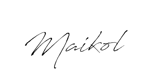 Design your own signature with our free online signature maker. With this signature software, you can create a handwritten (Antro_Vectra) signature for name Maikol. Maikol signature style 6 images and pictures png