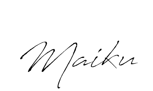 Antro_Vectra is a professional signature style that is perfect for those who want to add a touch of class to their signature. It is also a great choice for those who want to make their signature more unique. Get Maiku name to fancy signature for free. Maiku signature style 6 images and pictures png
