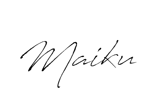 Antro_Vectra is a professional signature style that is perfect for those who want to add a touch of class to their signature. It is also a great choice for those who want to make their signature more unique. Get Maiku name to fancy signature for free. Maiku signature style 6 images and pictures png