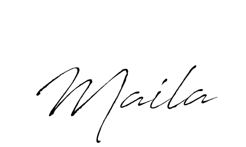 Maila stylish signature style. Best Handwritten Sign (Antro_Vectra) for my name. Handwritten Signature Collection Ideas for my name Maila. Maila signature style 6 images and pictures png