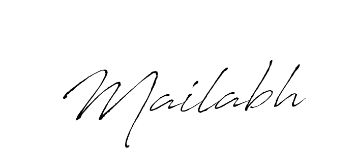 Design your own signature with our free online signature maker. With this signature software, you can create a handwritten (Antro_Vectra) signature for name Mailabh. Mailabh signature style 6 images and pictures png