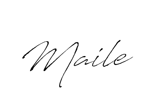 How to make Maile signature? Antro_Vectra is a professional autograph style. Create handwritten signature for Maile name. Maile signature style 6 images and pictures png