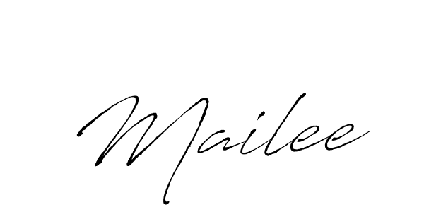 Use a signature maker to create a handwritten signature online. With this signature software, you can design (Antro_Vectra) your own signature for name Mailee. Mailee signature style 6 images and pictures png