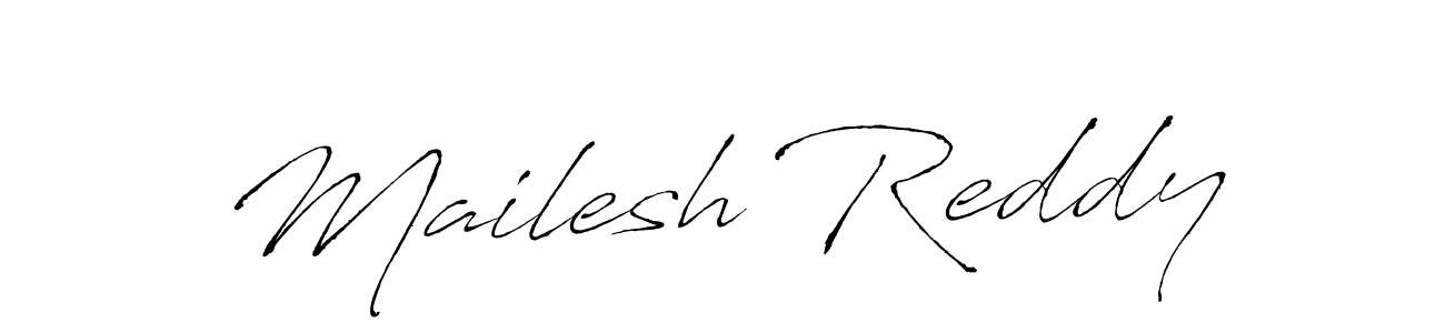Make a beautiful signature design for name Mailesh Reddy. With this signature (Antro_Vectra) style, you can create a handwritten signature for free. Mailesh Reddy signature style 6 images and pictures png