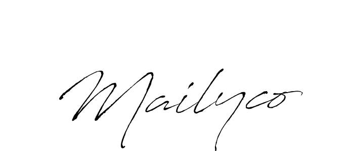 if you are searching for the best signature style for your name Mailyco. so please give up your signature search. here we have designed multiple signature styles  using Antro_Vectra. Mailyco signature style 6 images and pictures png