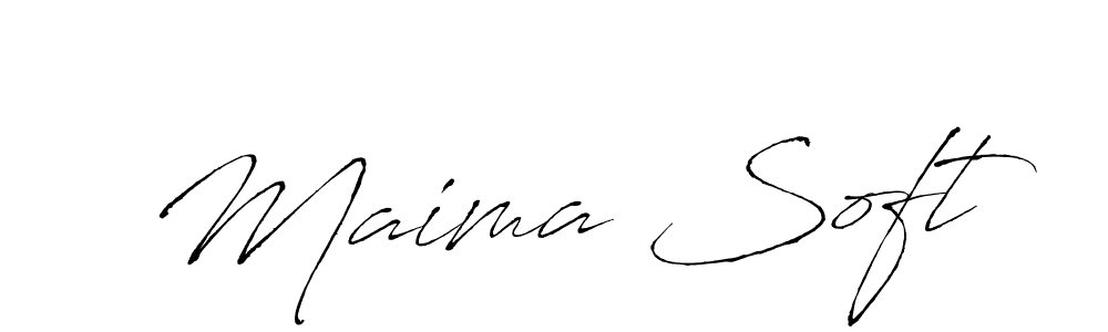 Similarly Antro_Vectra is the best handwritten signature design. Signature creator online .You can use it as an online autograph creator for name Maima Soft. Maima Soft signature style 6 images and pictures png