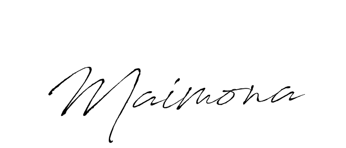 Create a beautiful signature design for name Maimona. With this signature (Antro_Vectra) fonts, you can make a handwritten signature for free. Maimona signature style 6 images and pictures png