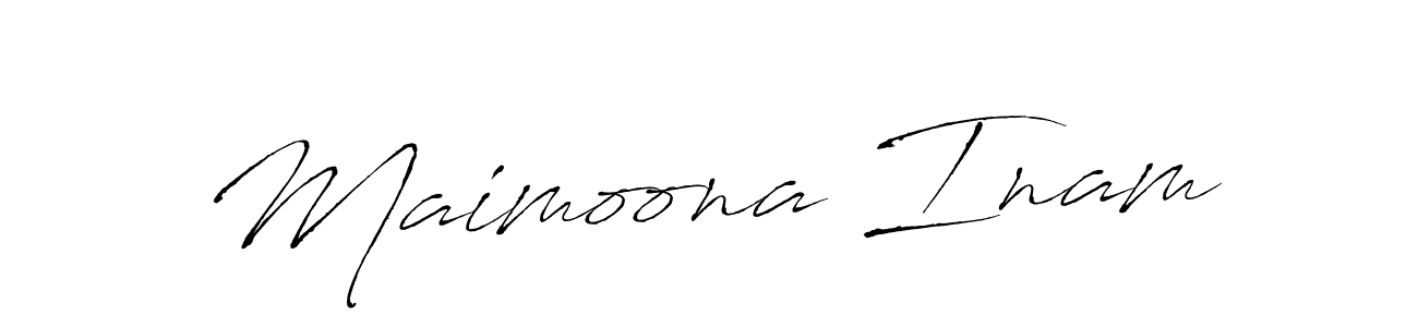 You can use this online signature creator to create a handwritten signature for the name Maimoona Inam. This is the best online autograph maker. Maimoona Inam signature style 6 images and pictures png