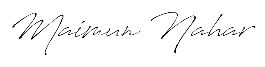 Make your name Maimun Nahar memorable on every contract using Antro_Vectra autograph style. Instant transparent background export available. Maimun Nahar signature style 6 images and pictures png