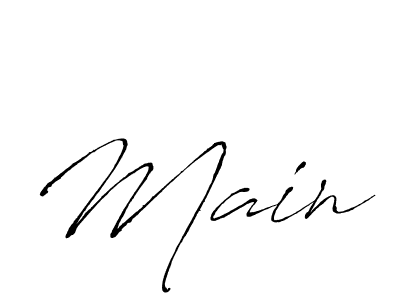 Use a signature maker to create a handwritten signature online. With this signature software, you can design (Antro_Vectra) your own signature for name Main. Main signature style 6 images and pictures png