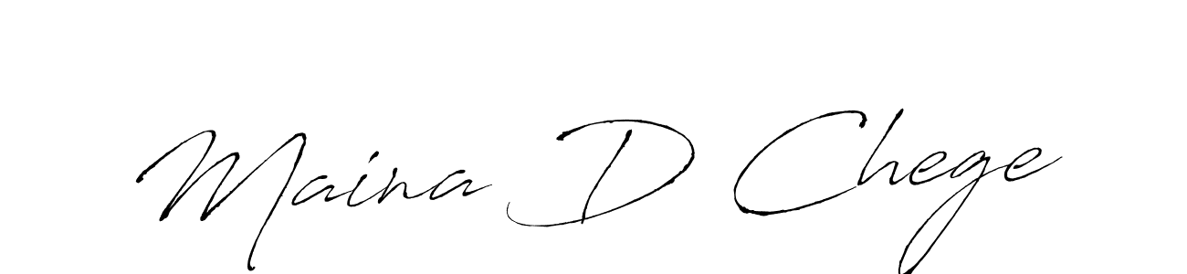 How to make Maina D Chege name signature. Use Antro_Vectra style for creating short signs online. This is the latest handwritten sign. Maina D Chege signature style 6 images and pictures png