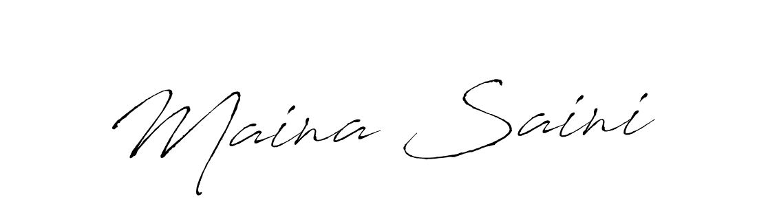Make a beautiful signature design for name Maina Saini. Use this online signature maker to create a handwritten signature for free. Maina Saini signature style 6 images and pictures png