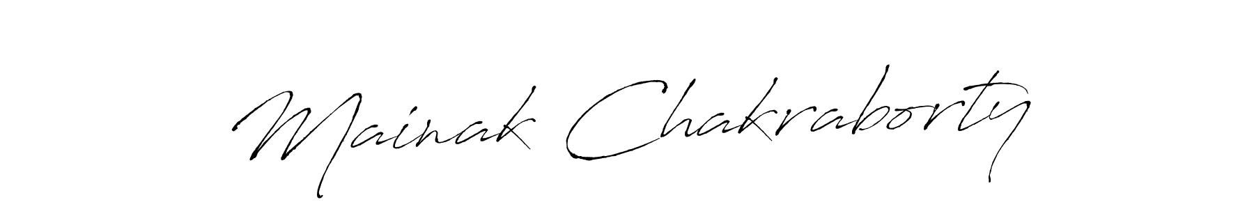 Make a beautiful signature design for name Mainak Chakraborty. With this signature (Antro_Vectra) style, you can create a handwritten signature for free. Mainak Chakraborty signature style 6 images and pictures png
