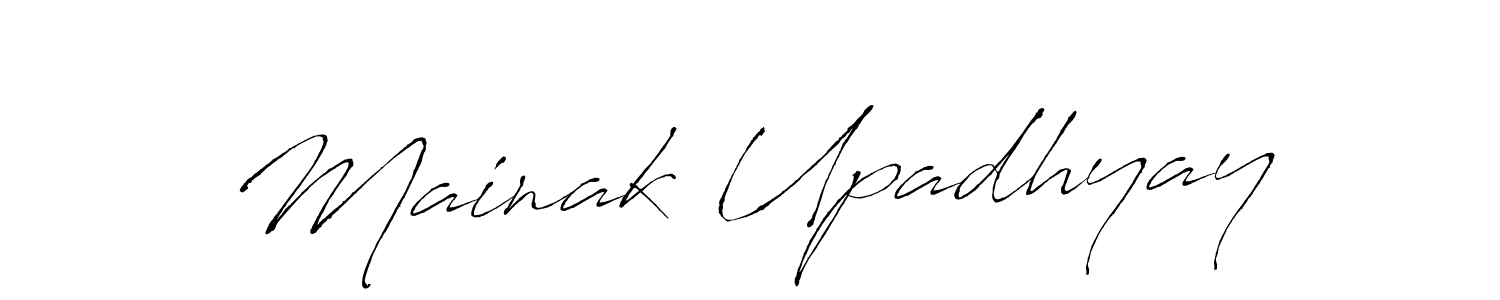 Mainak Upadhyay stylish signature style. Best Handwritten Sign (Antro_Vectra) for my name. Handwritten Signature Collection Ideas for my name Mainak Upadhyay. Mainak Upadhyay signature style 6 images and pictures png