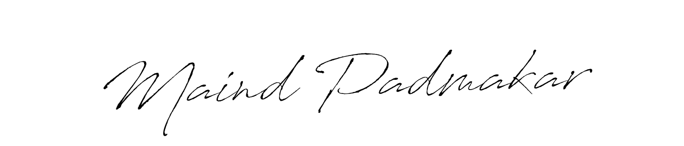 You should practise on your own different ways (Antro_Vectra) to write your name (Maind Padmakar) in signature. don't let someone else do it for you. Maind Padmakar signature style 6 images and pictures png