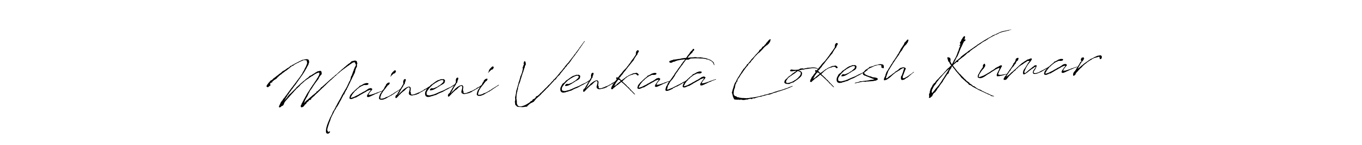 Antro_Vectra is a professional signature style that is perfect for those who want to add a touch of class to their signature. It is also a great choice for those who want to make their signature more unique. Get Maineni Venkata Lokesh Kumar name to fancy signature for free. Maineni Venkata Lokesh Kumar signature style 6 images and pictures png