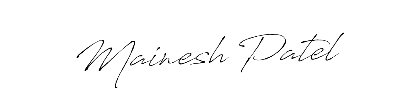 Use a signature maker to create a handwritten signature online. With this signature software, you can design (Antro_Vectra) your own signature for name Mainesh Patel. Mainesh Patel signature style 6 images and pictures png