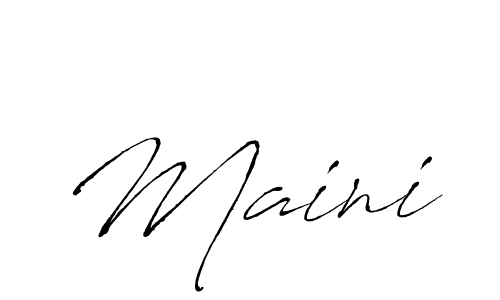 Create a beautiful signature design for name Maini. With this signature (Antro_Vectra) fonts, you can make a handwritten signature for free. Maini signature style 6 images and pictures png