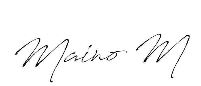 How to make Maino M signature? Antro_Vectra is a professional autograph style. Create handwritten signature for Maino M name. Maino M signature style 6 images and pictures png