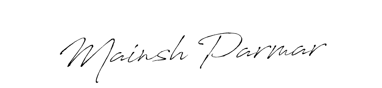 Make a beautiful signature design for name Mainsh Parmar. With this signature (Antro_Vectra) style, you can create a handwritten signature for free. Mainsh Parmar signature style 6 images and pictures png