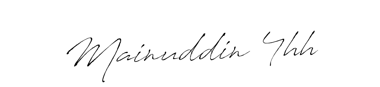 How to make Mainuddin 4hh name signature. Use Antro_Vectra style for creating short signs online. This is the latest handwritten sign. Mainuddin 4hh signature style 6 images and pictures png