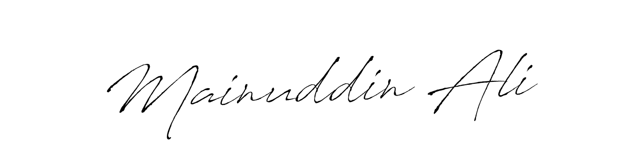 Use a signature maker to create a handwritten signature online. With this signature software, you can design (Antro_Vectra) your own signature for name Mainuddin Ali. Mainuddin Ali signature style 6 images and pictures png