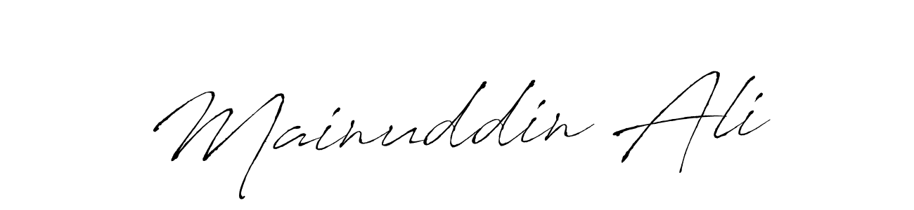 You can use this online signature creator to create a handwritten signature for the name Mainuddin Ali. This is the best online autograph maker. Mainuddin Ali signature style 6 images and pictures png