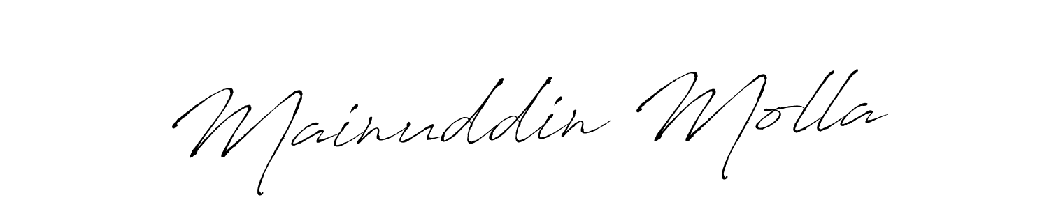 Also we have Mainuddin Molla name is the best signature style. Create professional handwritten signature collection using Antro_Vectra autograph style. Mainuddin Molla signature style 6 images and pictures png