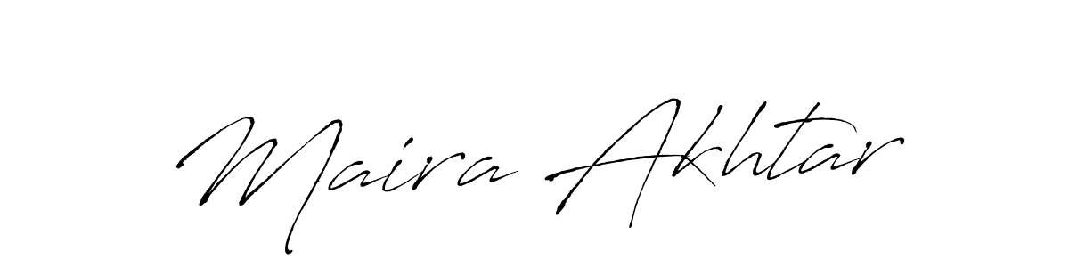 Antro_Vectra is a professional signature style that is perfect for those who want to add a touch of class to their signature. It is also a great choice for those who want to make their signature more unique. Get Maira Akhtar name to fancy signature for free. Maira Akhtar signature style 6 images and pictures png