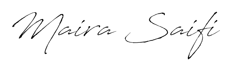 This is the best signature style for the Maira Saifi name. Also you like these signature font (Antro_Vectra). Mix name signature. Maira Saifi signature style 6 images and pictures png