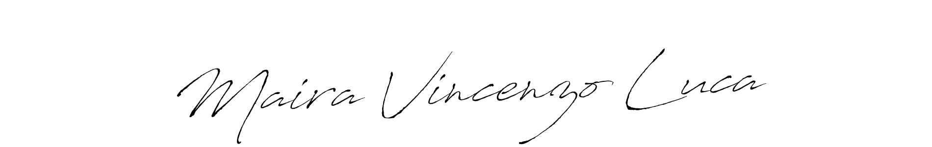 This is the best signature style for the Maira Vincenzo Luca name. Also you like these signature font (Antro_Vectra). Mix name signature. Maira Vincenzo Luca signature style 6 images and pictures png