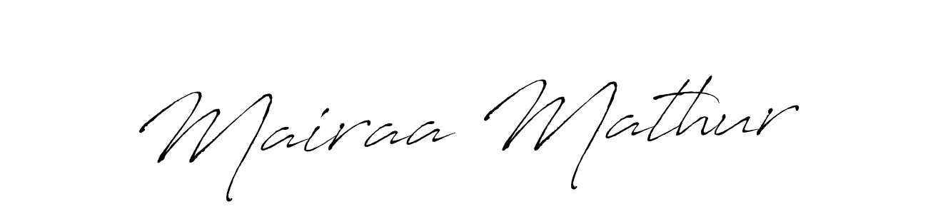 Antro_Vectra is a professional signature style that is perfect for those who want to add a touch of class to their signature. It is also a great choice for those who want to make their signature more unique. Get Mairaa Mathur name to fancy signature for free. Mairaa Mathur signature style 6 images and pictures png