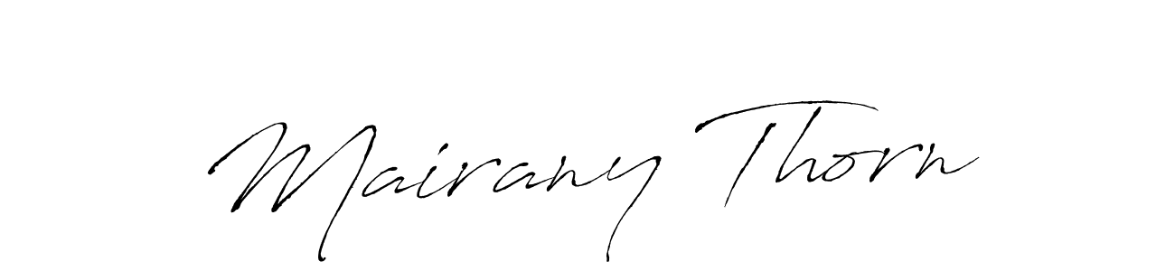 How to make Mairany Thorn signature? Antro_Vectra is a professional autograph style. Create handwritten signature for Mairany Thorn name. Mairany Thorn signature style 6 images and pictures png