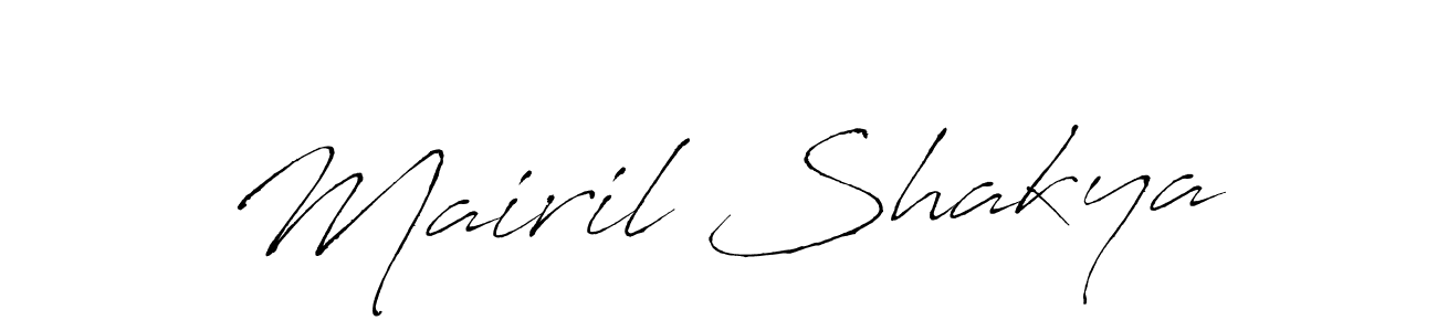 It looks lik you need a new signature style for name Mairil Shakya. Design unique handwritten (Antro_Vectra) signature with our free signature maker in just a few clicks. Mairil Shakya signature style 6 images and pictures png