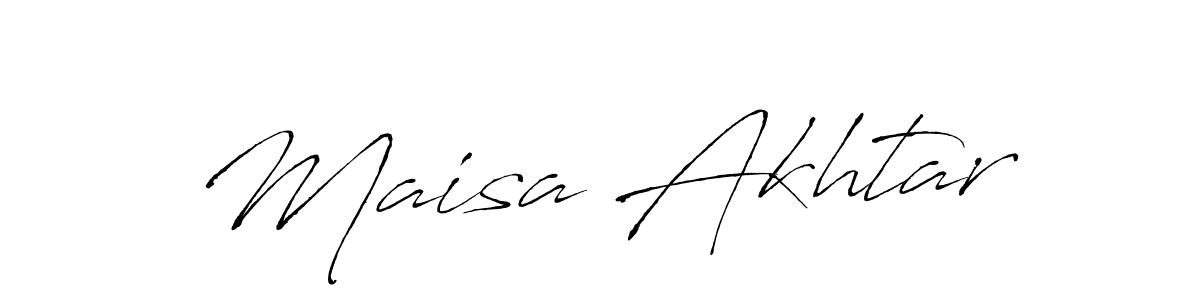 How to make Maisa Akhtar name signature. Use Antro_Vectra style for creating short signs online. This is the latest handwritten sign. Maisa Akhtar signature style 6 images and pictures png