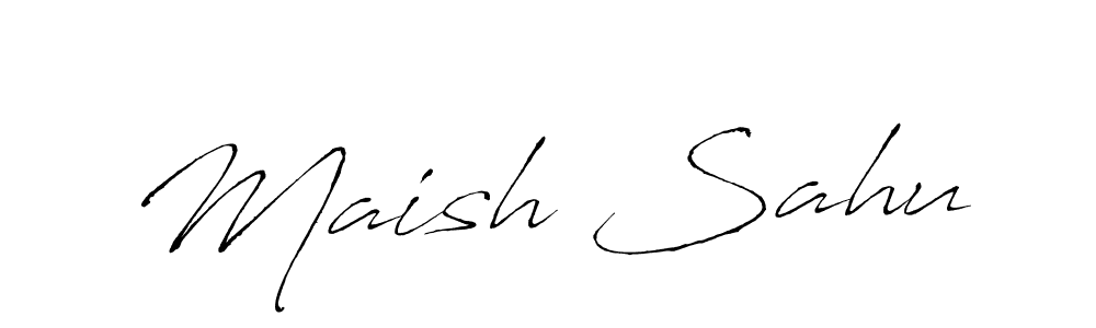 Antro_Vectra is a professional signature style that is perfect for those who want to add a touch of class to their signature. It is also a great choice for those who want to make their signature more unique. Get Maish Sahu name to fancy signature for free. Maish Sahu signature style 6 images and pictures png