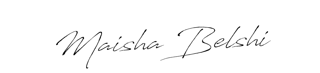How to make Maisha Belshi name signature. Use Antro_Vectra style for creating short signs online. This is the latest handwritten sign. Maisha Belshi signature style 6 images and pictures png