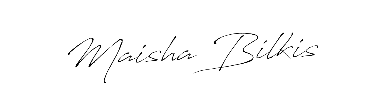 How to make Maisha Bilkis name signature. Use Antro_Vectra style for creating short signs online. This is the latest handwritten sign. Maisha Bilkis signature style 6 images and pictures png