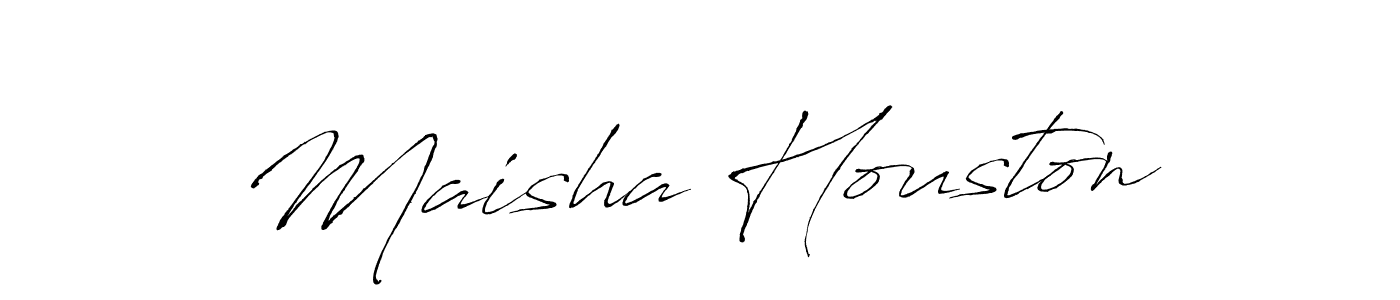 Make a beautiful signature design for name Maisha Houston. With this signature (Antro_Vectra) style, you can create a handwritten signature for free. Maisha Houston signature style 6 images and pictures png