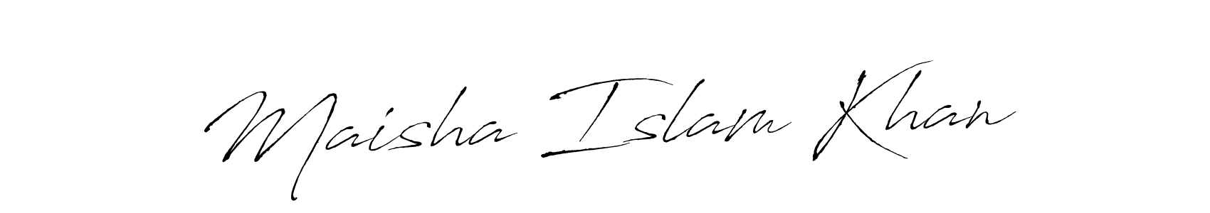 Antro_Vectra is a professional signature style that is perfect for those who want to add a touch of class to their signature. It is also a great choice for those who want to make their signature more unique. Get Maisha Islam Khan name to fancy signature for free. Maisha Islam Khan signature style 6 images and pictures png